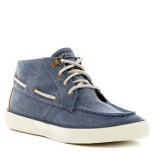 Rare Sperry Pier Crest Topsider Mid Lace Up Boat Shoe with Memory Foam
